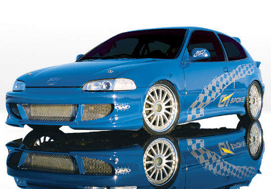 1992-1995 Honda Civic Hb Bigmouth 4Pc Complete Kit W/Racing Series Sides & Rear