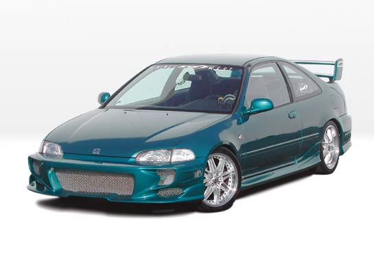 1992-1995 Honda Civic 2Dr Revolver 4Pc Complete Kit W/Tuner 2 Sides & Avenger Rear