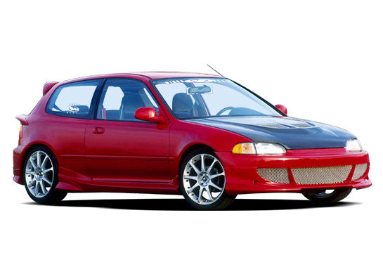 1992-1995 Honda Civic Hb Bigmouth 4Pc Complete Kit W/Tuner 2 Sides & Voltex Rear