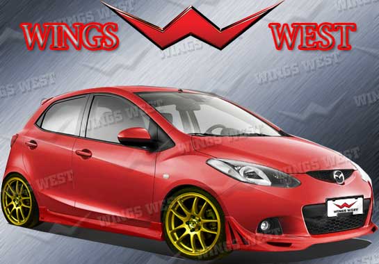2009-2009 Mazda 2 4Dr Kool Front Lip Polyurethane