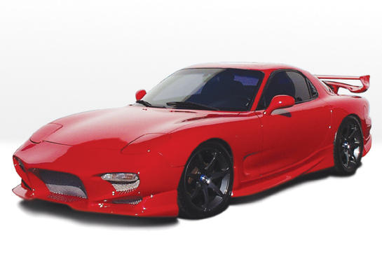 1993-1997 Mazda Rx-7 Aggressor Left Side Skirt Fiberglass
