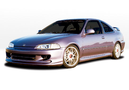 1992-1995 Honda Civic 2Dr W-Typ 4Pc Complete Kit Fiberglass Front & Rear