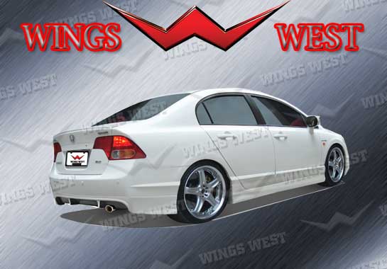 2006-2008 Honda Civic 4Dr Vip Rear Lip Polyurethane Polyurethane