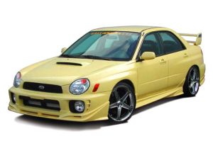 2002-2007 Subaru Wrx W-Typ 4Pc Side Skirts W/Door Caps Pair